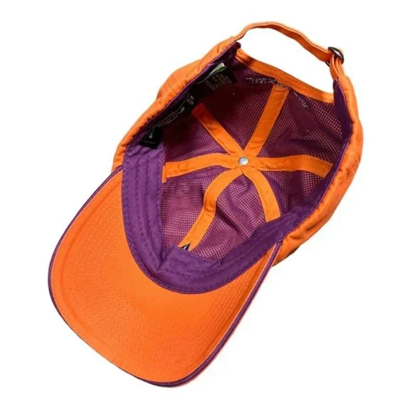 Shanghai Tang Orange Purple StarEmbroidered Logo Strapback Hat Cap